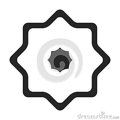 Doorknob icon.Black icon isolated on white background doorknob. Stock Photo
