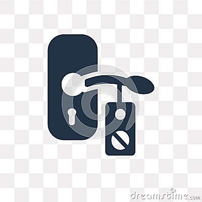 Doorknob vector icon isolated on transparent background, Doorknob transparency concept can be used web and mobile Vector Illustration