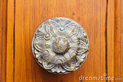 Doorknob Vintage Detail Bronze Front Lock Stock Photo