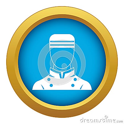 Doorman icon blue vector isolated Vector Illustration