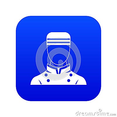 Doorman icon digital blue Vector Illustration