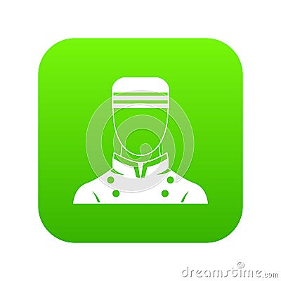 Doorman icon digital green Vector Illustration