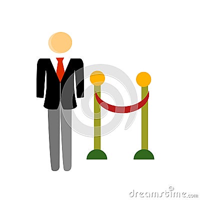 Doorman icon vector sign and symbol isolated on white background, Doorman logo concept Vector Illustration