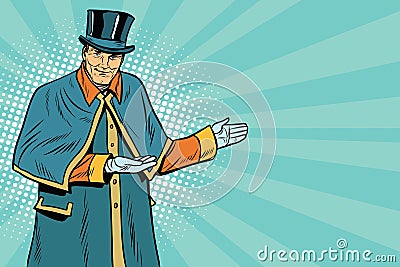 Doorman welcomes guests Vector Illustration