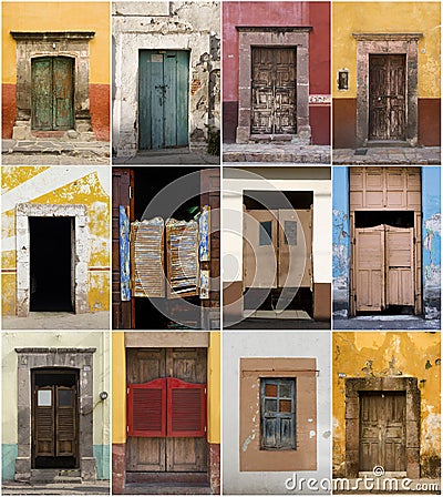 Doors collection Stock Photo