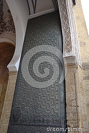 Doors of the facade of the Great Mosque Mezquita, Catedral de Cordoba Stock Photo