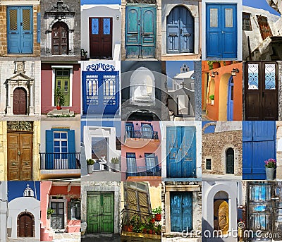 Doors of Greece Stock Photo