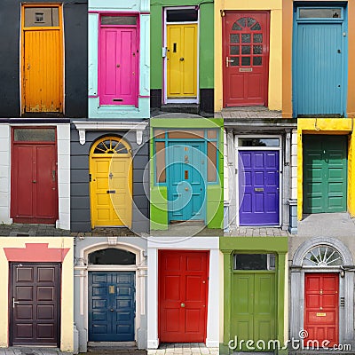 Doors of ireland Stock Photo