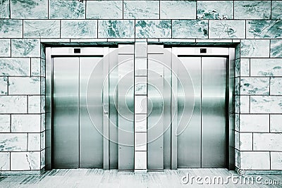 Doors of a lift Stock Photo