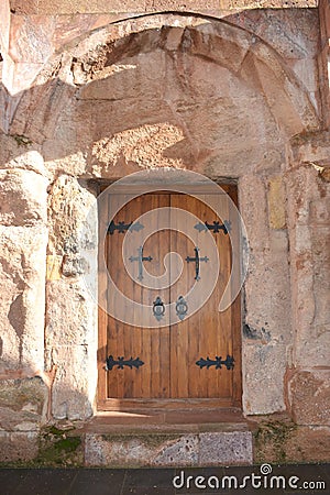 Doors of Odzun church, in Lori Province, Armenia Stock Photo