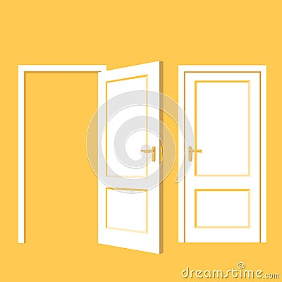 doors. Realistic vector illustration Vector Illustration