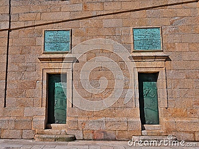 Doors at the Tower of Hercules Stock Photo