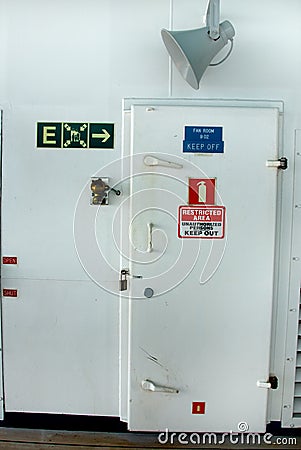 Doorway on Cruise Ship Stock Photo