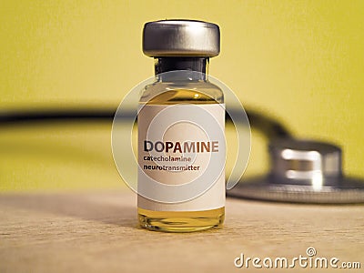 Dopamine medical bottle Stock Photo