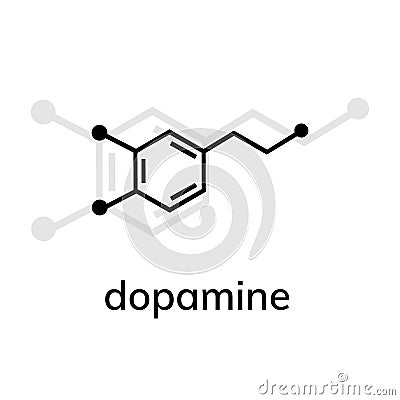 Dopamine vector icon with shadow Vector Illustration