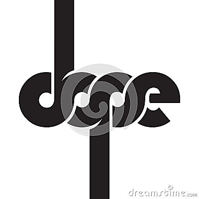 Dope graffiti word vector Vector Illustration