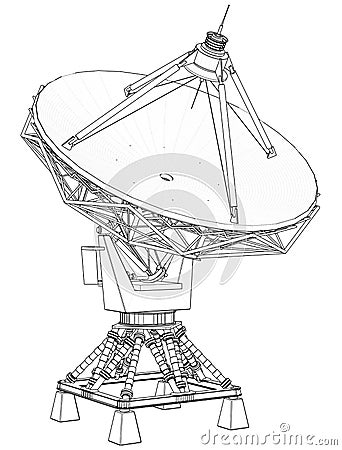 Doppler radar: technical draw Stock Photo