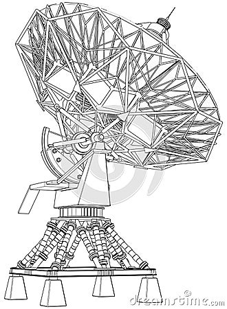 Doppler radar: technical draw Stock Photo