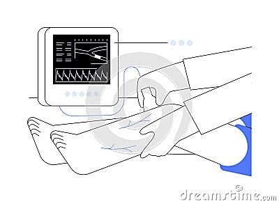 Doppler ultrasound abstract concept vector illustration. Vector Illustration