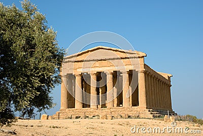 Doric temple of Concordia in Agrigento Stock Photo