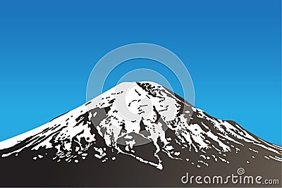 Dormant volcano Vector Illustration