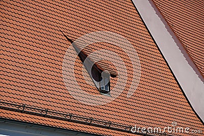 Dormers here on old buildings bring a lot of light and headroom into the attic Stock Photo