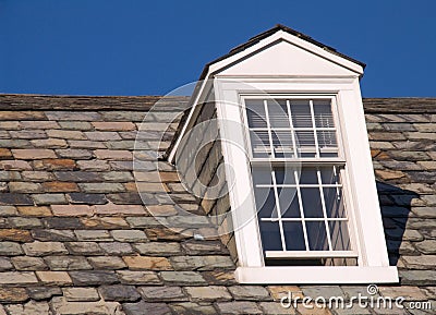 Dormer Window - Right Side Stock Photo