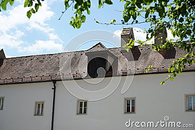 Dormers here on old buildings bring a lot of light and headroom into the attic Stock Photo