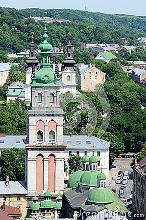 Dormition or Assumption Church,Lvov,Ukraine Stock Photo