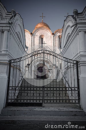 Dormition Cathedral in Vladimir Stock Photo