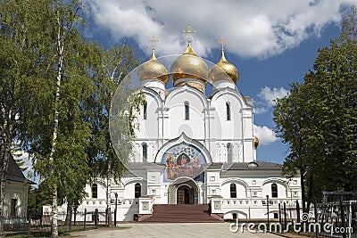 Dormition cathedral in Yaroslavl . Russia Stock Photo