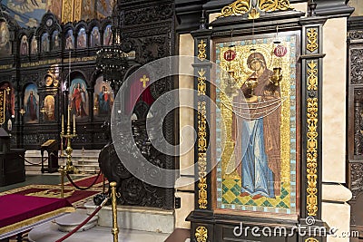 Dormition of the Mother of God - Orthodox church in Varna. Editorial Stock Photo