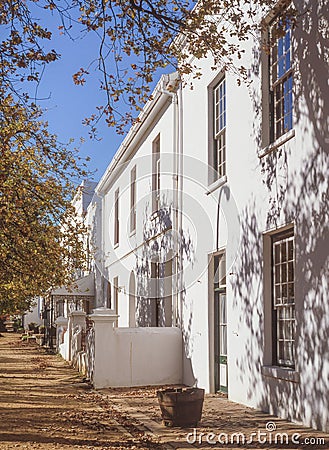 Dorp Street in Stellenbosch Stock Photo