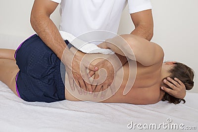 Dorsal manipulation Stock Photo