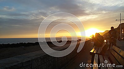 Dorset cliffs , view in sunny day. Editorial Stock Photo