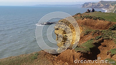Dorset cliffs , view in sunny day. Editorial Stock Photo