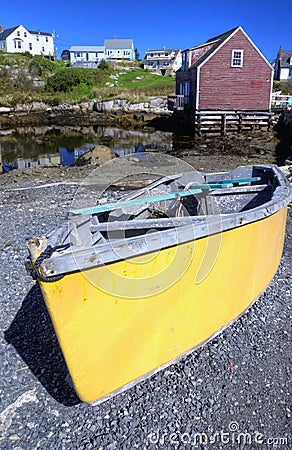 Dory, Peggy's Cove, Nova Scotia Stock Photo