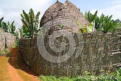 Dorze hut, Ethiopia Stock Photo