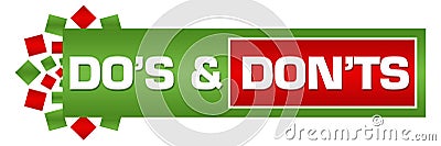 Dos And Donts Green Red Circular Bar Stock Photo