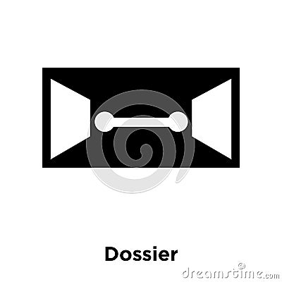 Dossier icon vector isolated on white background, logo concept o Vector Illustration