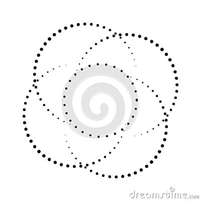 Dot circle pattern vector halftone. Circular burst dot halftone round design Vector Illustration