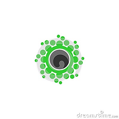 Dot circle vector logo Vector Illustration