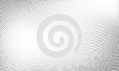 Dot halftone wave pattern abstract background Vector Illustration