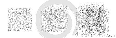 Dot halftone square gradient. Half tone texture background, stipple dot pattern, spot fade effect Vector Illustration