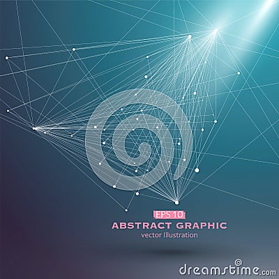 Dot and line consisting of abstract graphics,Set point line. Vector Illustration