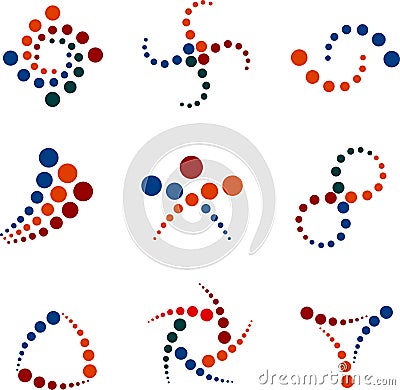 Dot logos Vector Illustration