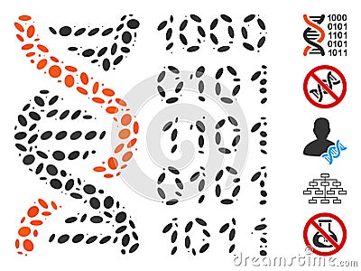 Dot Mosaic Genetical Code Stock Photo