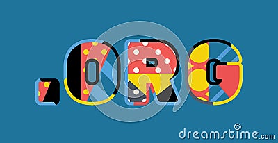 Dot Org Concept Word Art Illustration Vector Illustration