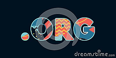 Dot Org Concept Word Art Illustration Vector Illustration