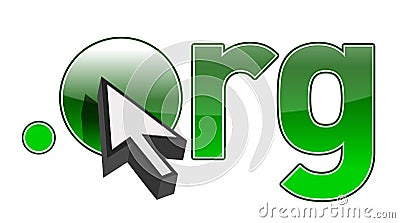 Dot ORG Domain Name Address and cursor Vector Illustration